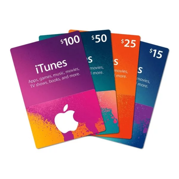 Tarjetas Apple iTunes de $15 USD, $25 USD, $50 USD y $100 USD (Para comprar Apps, música y libros en el App Store)
