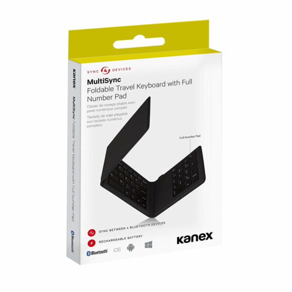 Kanex Teclado de viaje plegable con teclado numérico completo