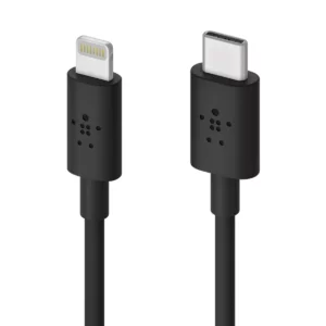 Belkin Cable USB-C a Lightning de 1.2M | Negro