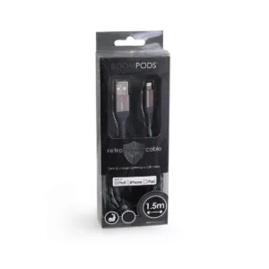 Boompods Cable trenzado USB-A a Lightning 1.5m | Grafito