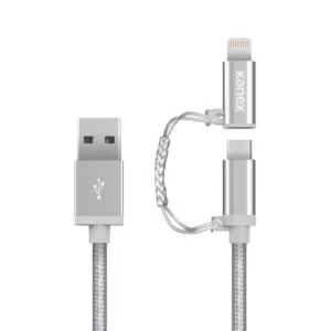 Kanex Cable Trenzado USB-A a Micro USB + Adaptador Lightning 1.2m