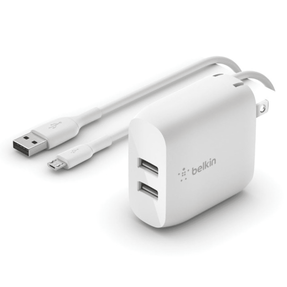 Cargador Dual Belkin USB-A de 24 W + Cable USB-A a Micro-USB - Compudemano
