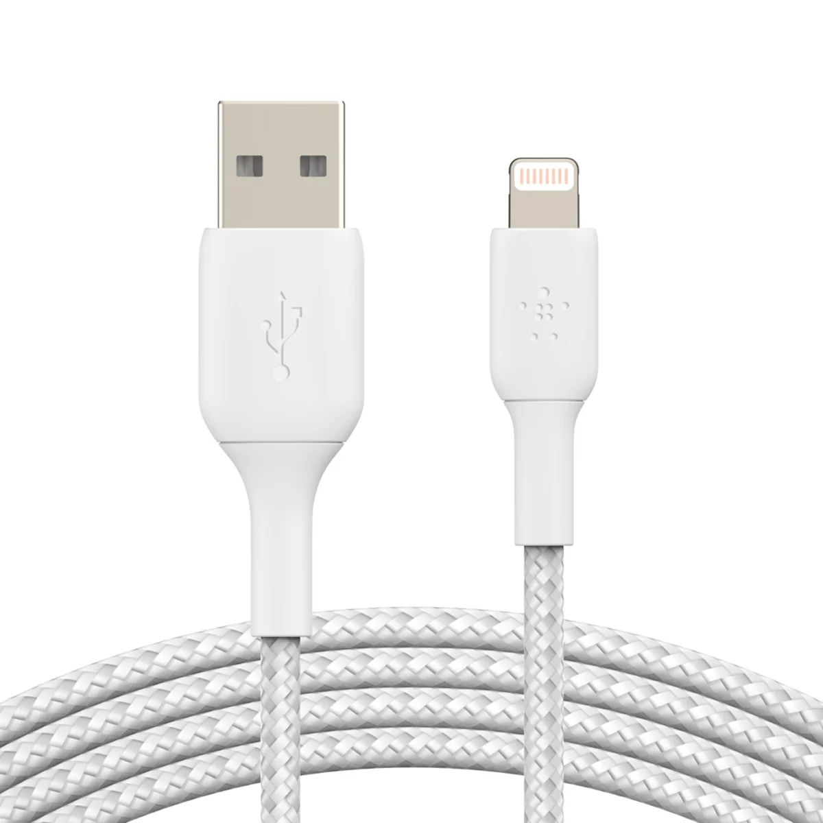 Cable Trenzado Belkin USB-A a Lightning 1m | Blanco
