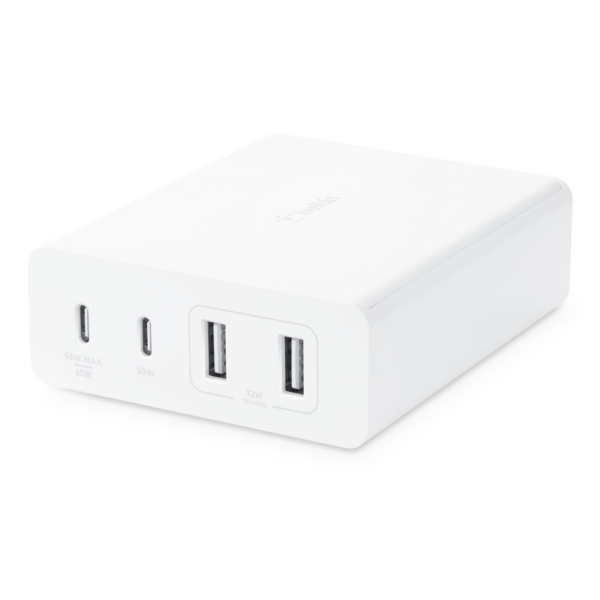 Belkin Cargador de 4 puertos 108W | Blanco