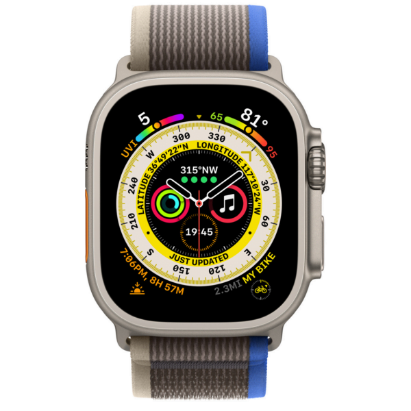 Apple Watch Ultra 49mm GPS + Cellular | Titanio/ Correa Trail Loop Azul/gris Talla S/M - Imagen 2