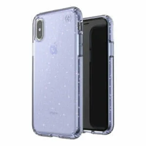 Speck Estuche Presidio Clear con Glitter para iPhone XS Max | Morado