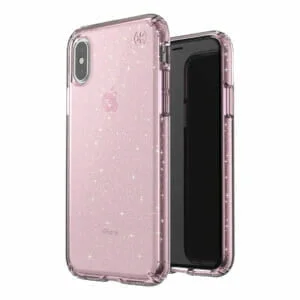 Speck Estuche Presidio Clear con Glitter para iPhone XS Max | Rosa
