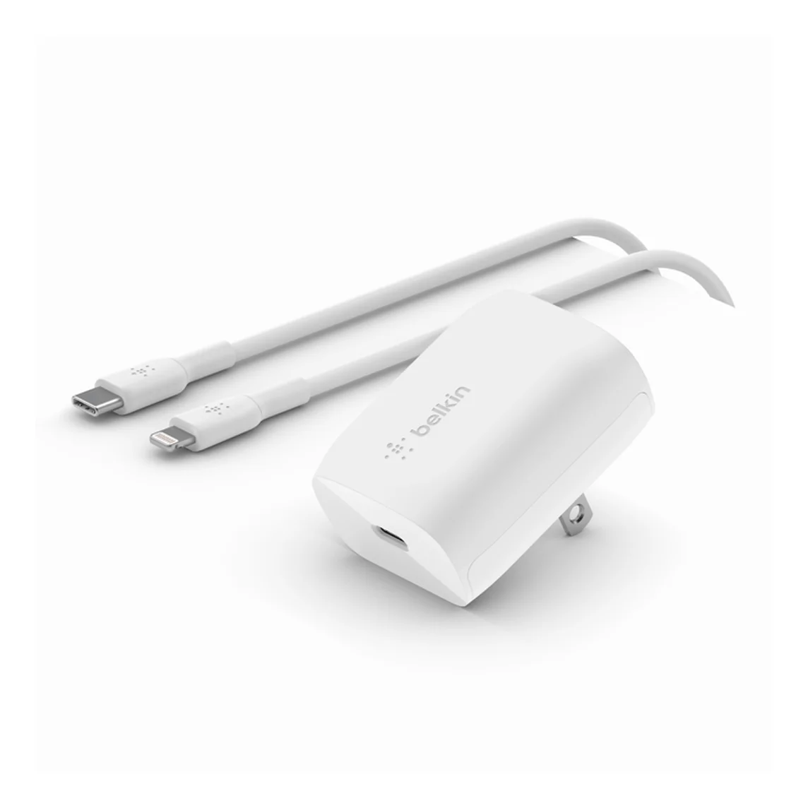 Belkin Adaptador de corriente USB-C + Cable USB-C a Lightning 1m