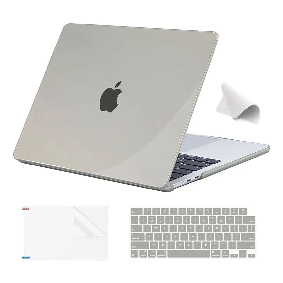 Eoocoo Combo Protector para MacBook Air M2 Gris Compudemano