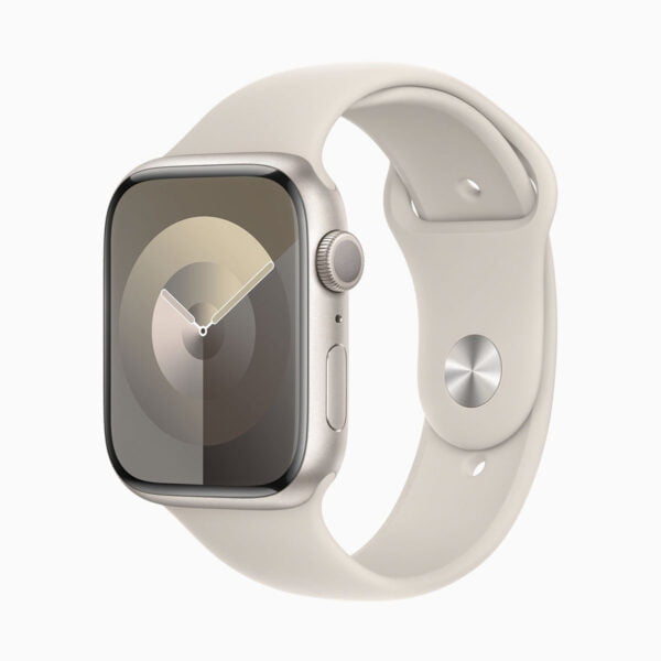 Apple Watch Series 9 45mm GPS | Blanco estrella -  Correa deportiva Blanco estrella