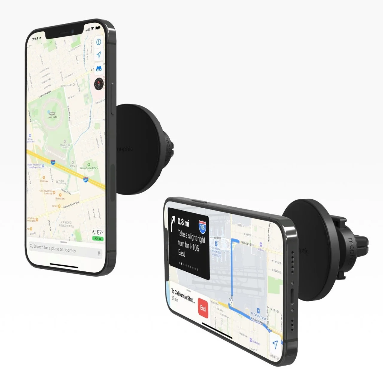 mophie Snap+ - Cargador inalámbrico 3 en 1, 15 W, compatible con iPhone 14,  MagSafe, y otros teléfonos habilitados para Qi, AirPods, adaptador para