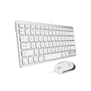 Macally Combo de teclado y mouse con cable USB para Mac y PC