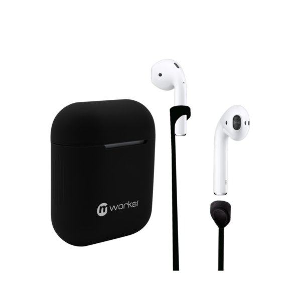 Estuche Airpods Skin + Straps Negro