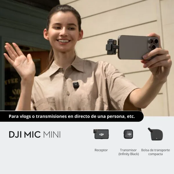 Micrófono DJI Mic mini - (1TX + 1RX) - Imagen 2