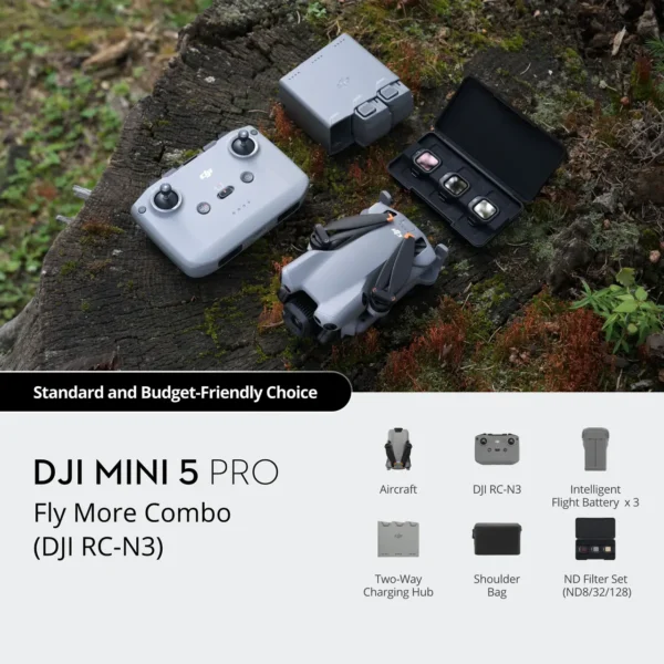 Drone DJI Mini 5 Pro Fly More Combo - RC N3 - Imagen 2
