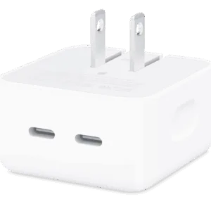 Adaptador de corriente Apple compacto de 35 W con dos puertos USB-C